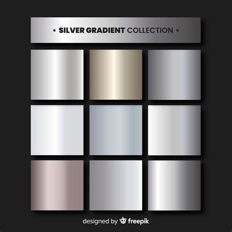 Silver Gradient Collection Free Vector Freepik Freevector