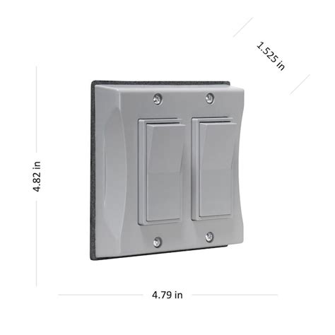 Hubbell Bell 2 Gang Square Gray Plastic Weatherproof Electrical Box