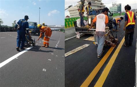 Jasa Pembuatan Marka Jalan Pengecatan Marka Jalan Proffesional