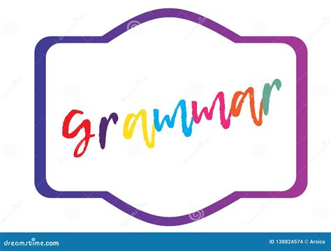 Grammar Letter on Light Background. Vector Collection. Grammar Lesson. English Alphabet. Stock ...