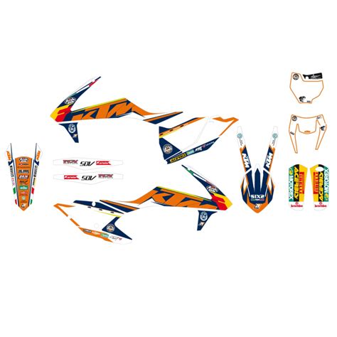 Kit Adhesivos Blackbird Team Ktm Trophy Racing Con Funda De