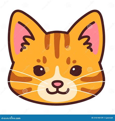 Orange Tabby Cartoon Cat Confessing His Feelings With A Speech Bubble