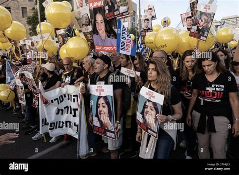 Jerusalem Israel 18th November 2023 Families Of Hostages In Gaza