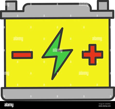 Accumulator Color Icon Automotive Battery Power Supply Energy