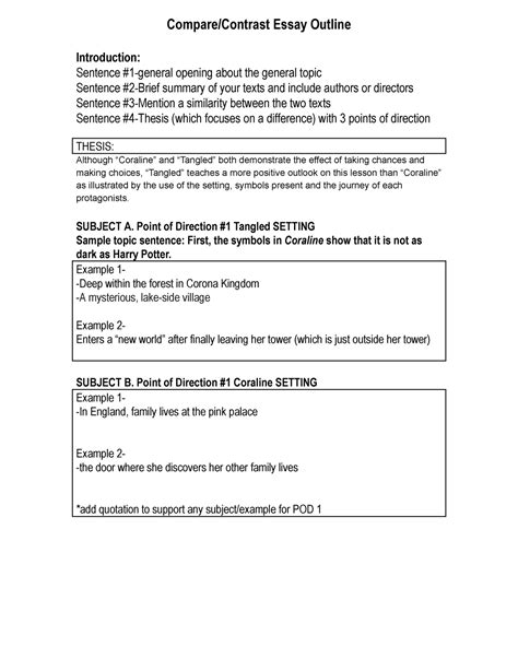 Compare And Contrast Essay Sample 4