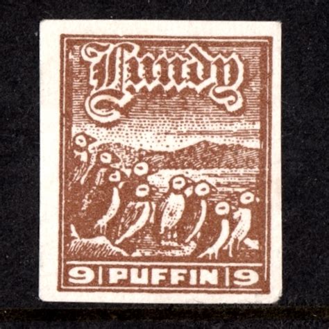 Lundy 1942 Forgery Of 9p Puffins Cut Out From Tighearna Miniature