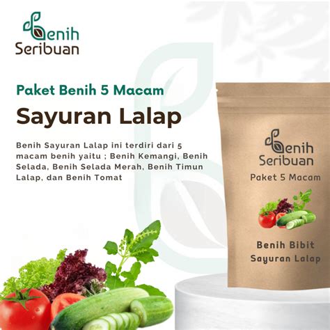 Jual Paket Bibit Sayuran Macam Benih Sayuran Lalap Kemangi Selada