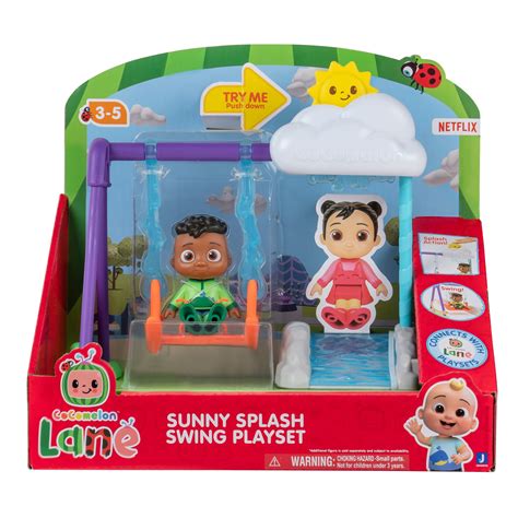 Cocomelon Sunny Splash Swing Playset Includes Cody Figure Cocomelon