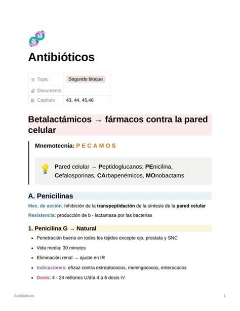 Clasificación de los antibióticos Mariana Juárez Recinos uDocz