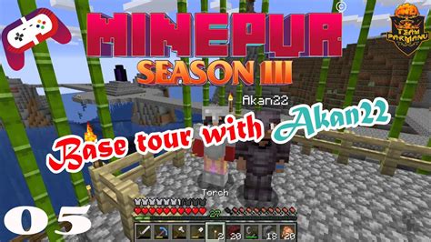 Minecraft MINEPUR S03E05 Base Tour And Connecting Nether YouTube