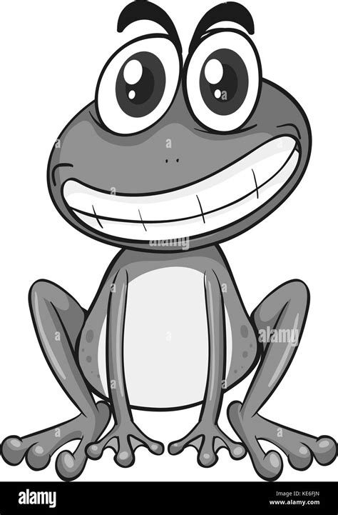 Silly Frog Sitting And Smiling Illustration Stock Vector Image And Art