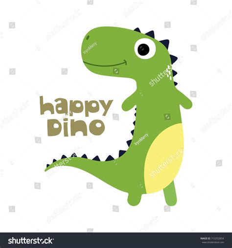 Funny Dinosaur Vector Illustration Stock Vector (Royalty Free ...