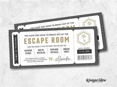 Escape Room Ticket Team Building Experience Gift - Etsy