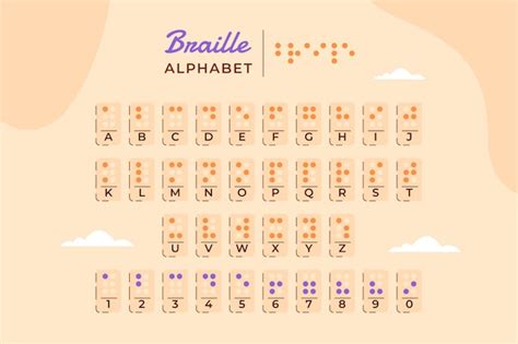 Free Vector Flat Alphabet Font For World Braille Day