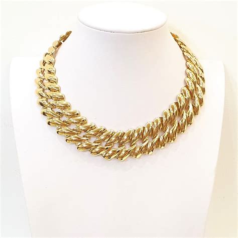 Monet Kt Gold Plated Mogul Necklace Catawiki