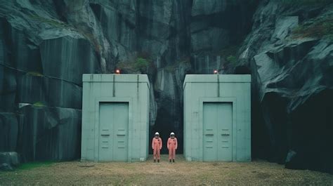 Premium Ai Image Wes Anderson Creepy Aliens In Dark Dark Dark Deep