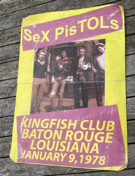 VINTAGE WORN SEX Pistols Punk Rock American Baton Rouge Gig Poster PicClick UK