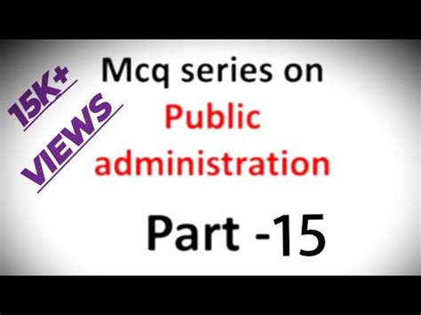 Nta Ugc Net Important Mcq To Public Administration Part Mcq