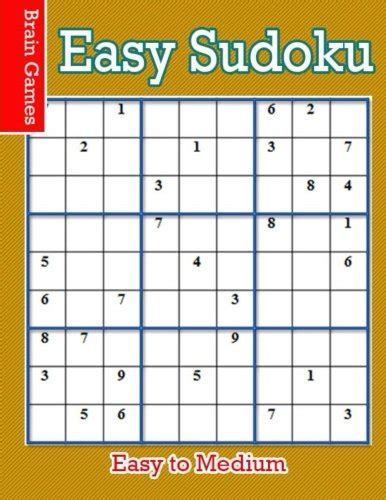 Easy Sudoku: Large-Print Brain Games Puzzle Pad: Easy to Medium by ...