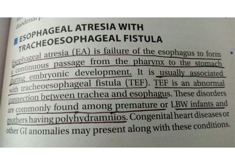 SOLUTION: Esophageal atresia with tracheoesophageal fistula - Studypool