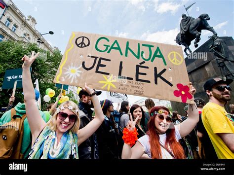 Prague Czech Republic 8th May 2015 Some 5000 Mainly Young People