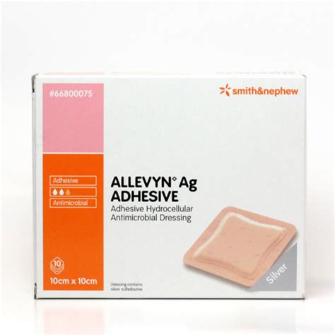 Allevyn Ag Adhesive Classic Foam Dressing 10Cm X 10Cm Pack 10 AIMS