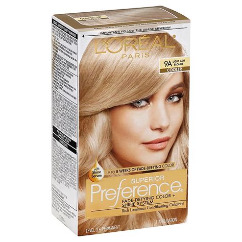 L Oreal Paris L Or Al Superior Preference Fade Defying Color And Shine In A Light Ash Blonde
