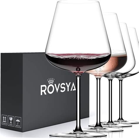 Amazon Rovsya Red Wine Glasses Set Of Oz Large Wine Glasses