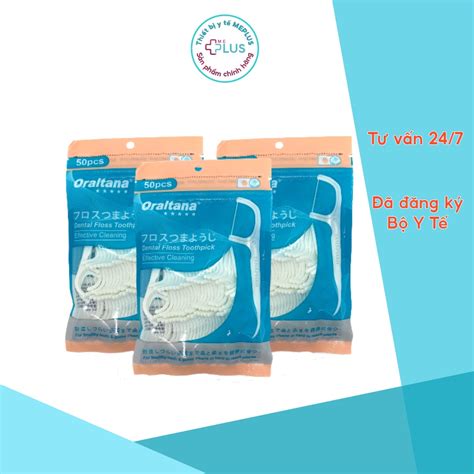 Tăm chỉ nha khoa Oraltana 50 cái, chỉ xỉa răng y tế sợi chỉ siêu mảnh ...