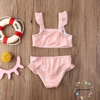 ღWSVღToddler Kid Baby Girl Flower Ruffle Bikini Set Swimwear Swimsuit Bathing Suit Shopee