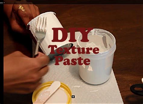 Diy Make Your Own Texture Paste Using Telcum Powder Homemade Texture