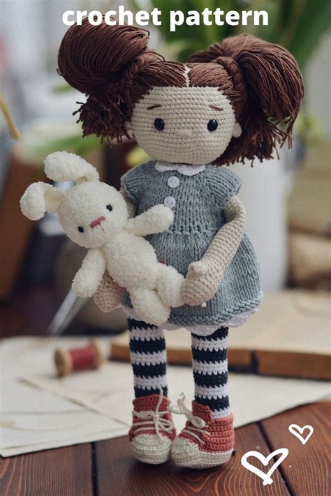 Amigurumi Cute Doll In Dress Crochet And Knit Pdf Pattern Связаные крючком куклы Вязаные