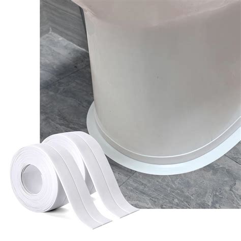 Eishow White Caulk Tape Self Adhesive Waterproof Toilet Caulk Strip Toilet Sealer Around