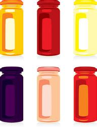 Realistic Fruit Jam Jar Icon Set Royalty Free Vector Image