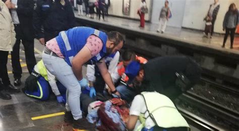 Mujer fue golpeada por tren del metro se asomó al túnel