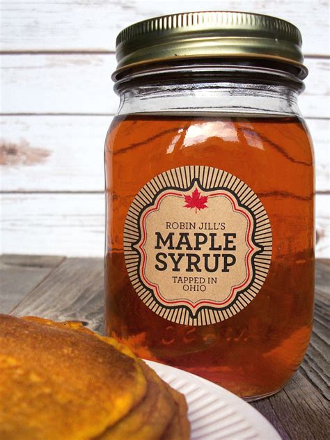 Custom Kraft Maple Syrup Bottle Labels For Backyard Maple Sugarers