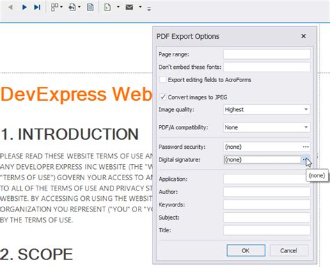 Reports With A Visual Pdf Signature Devexpress End User Documentation