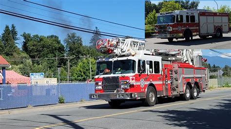 Abbotsford Fire Rescue Services Ladder 6 Engine 2 Responding