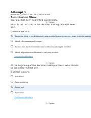 Decision Making Process Attempt Docx Attempt Written Jul