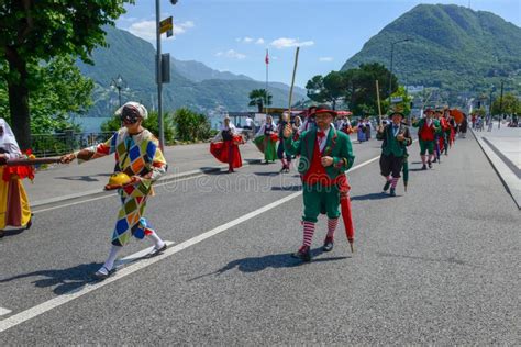 Musical Parade for the Wine Festival at Lugano on Switzerland Editorial ...