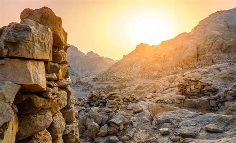 Ancient village ruins stock photo. Image of middle, evening - 122120302