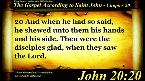 The Gospel Of John Chapter 20 Bible Book 43 The Holy Bible KJV