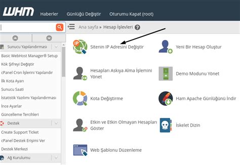 Cpanel Sitenin IP adresini değiştirmek Makdos Blog