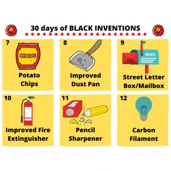 30 Days of Black Inventions: Printable Flash Cards by Xanthines Cafe