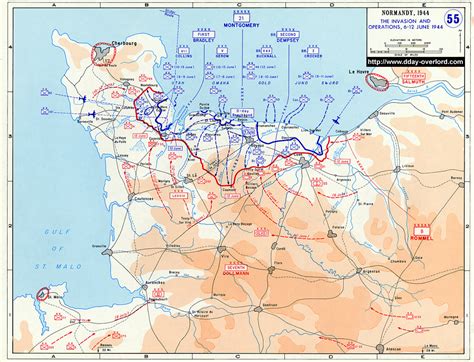 Cartes de la Bataille de Normandie - 1944