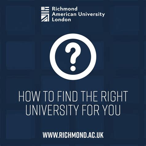 How To Find The Right University For You Richmond American University