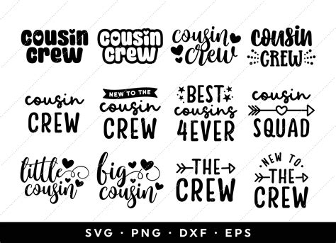 Cousin Crew Svg Bundle New To The Crew Svg Best Cousins Svg Etsy