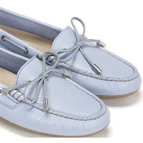 Zapatos mocasines mujer Fluchos F0443 piel flotter color azul horizón