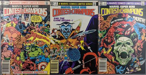 Marvel Super Hero Contest Of Champions 1982 1 3 Complete Set