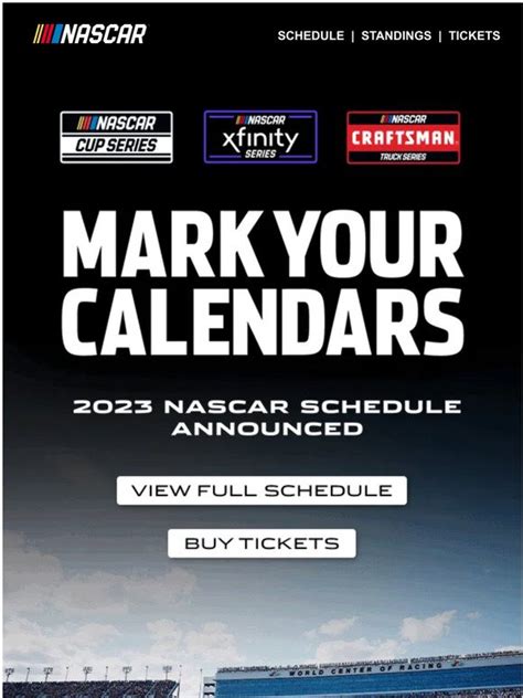 NASCAR.COM Superstore: The 2023 NASCAR Schedule is here! | Milled